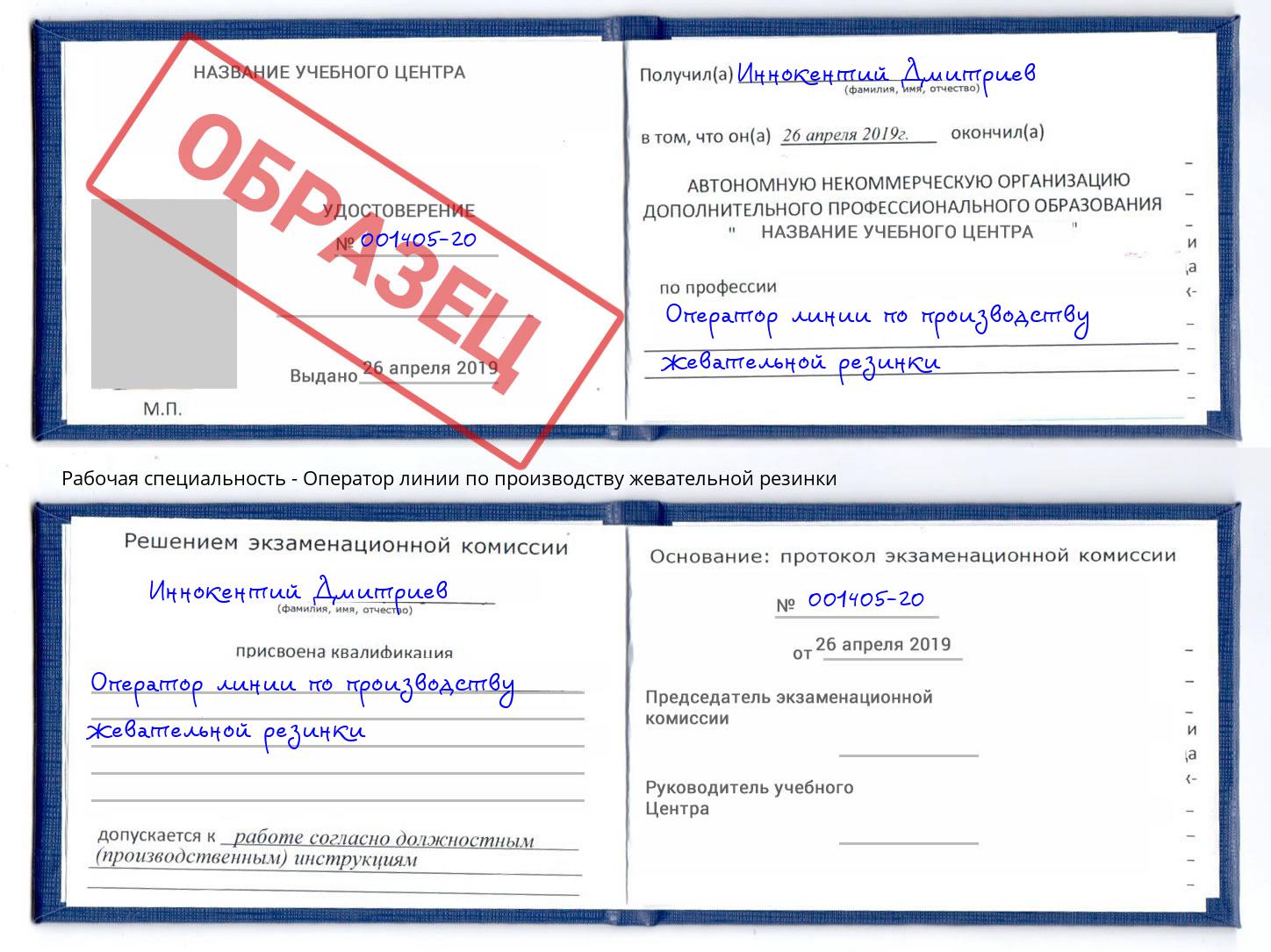Оператор линии по производству жевательной резинки Артёмовский